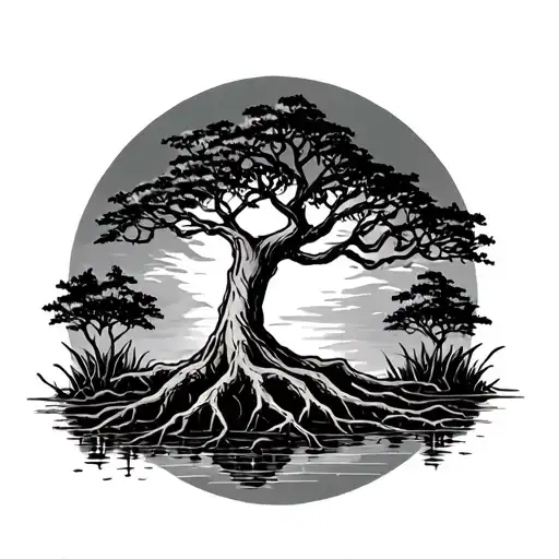 Mangrove Tree Roots Simple