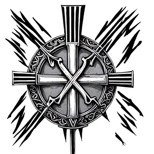 Roman Numerals Xi Vii Mmiv Cross