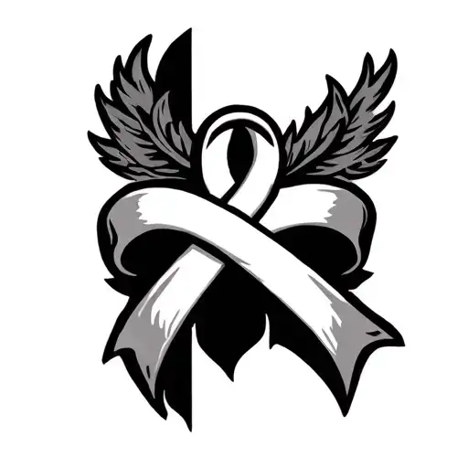 Cross With Cancer Ribbon