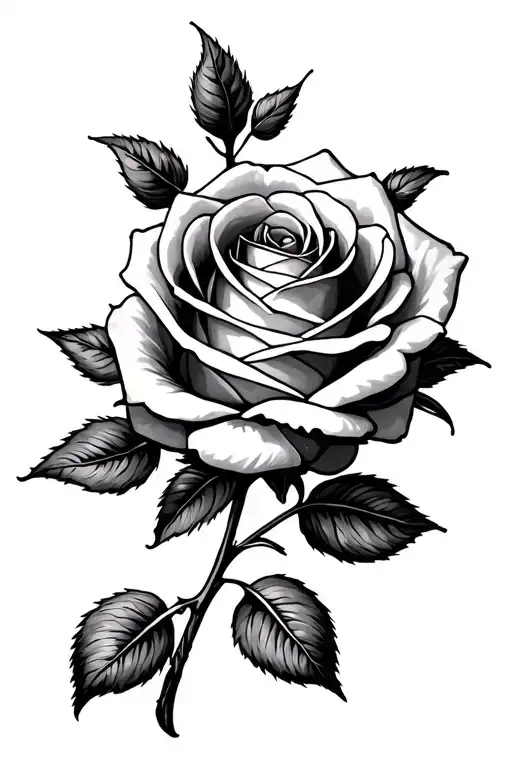 Fine Line Rose Wrap Minimal