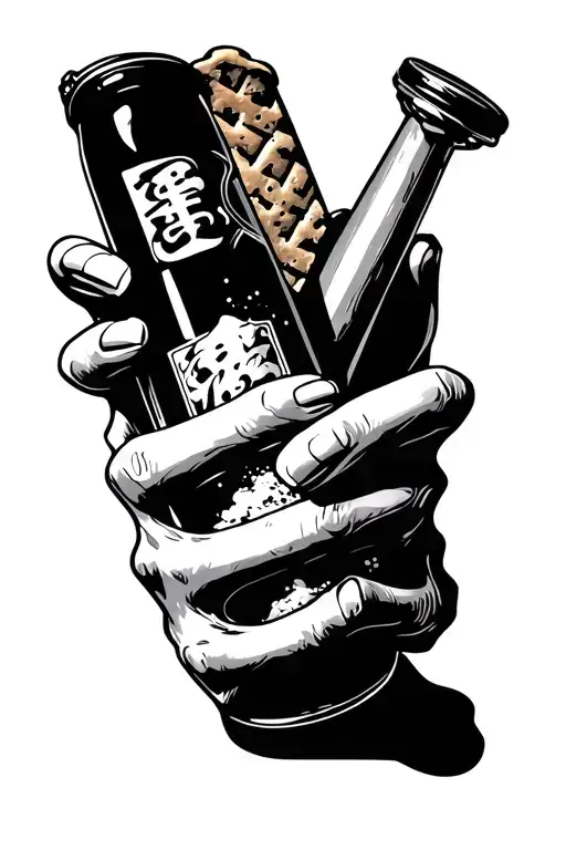 The Cracker Holding A Sake