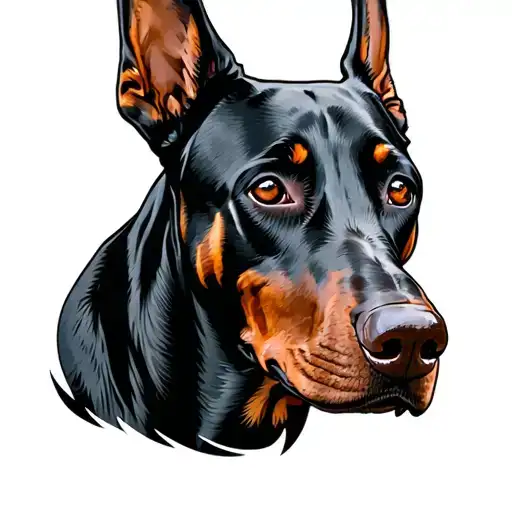 Doberman Tattoos In Graphic Caviar