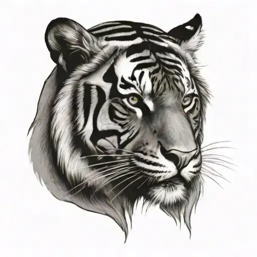 Tiger With The Face Of A Woman