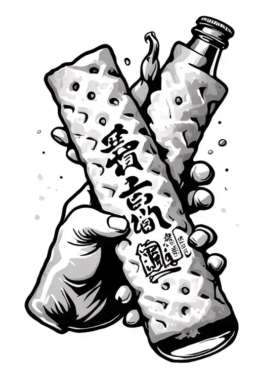 The Cracker Holding A Sake