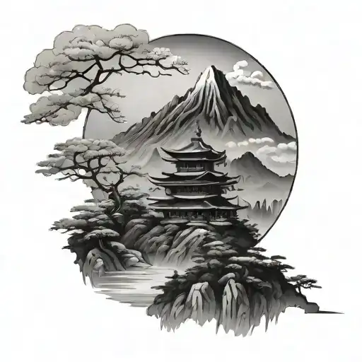 Japanese Hill Overlooking The City