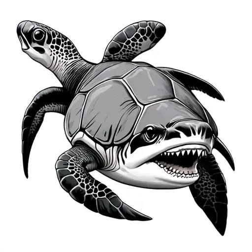 Hammerhead Shark Sea Turtle