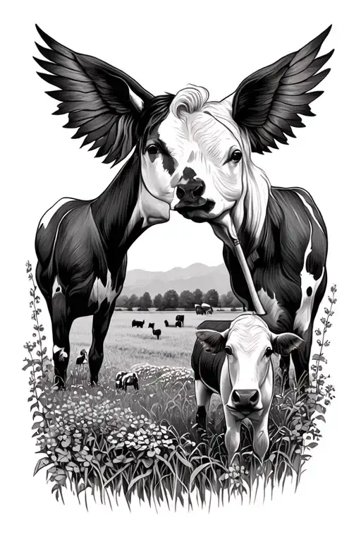 Memorial For Parents On Farm Scene