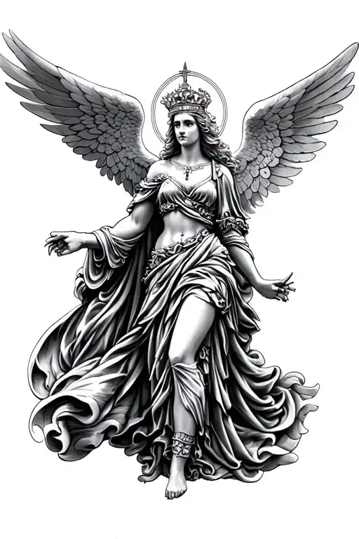 Lady Britannia And Saint Michael Archangel