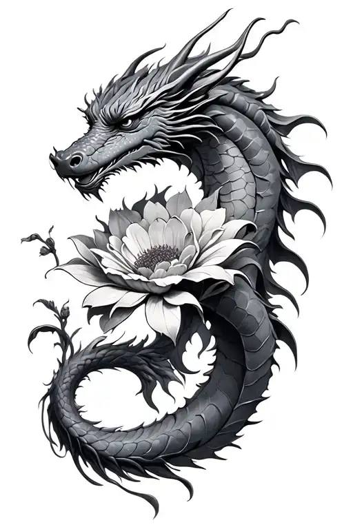 Flower And Dragon