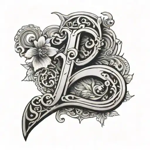 Letter J And Number 4