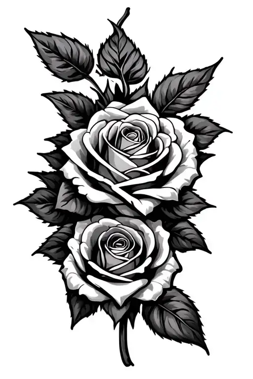 Cross Roses Intertwined