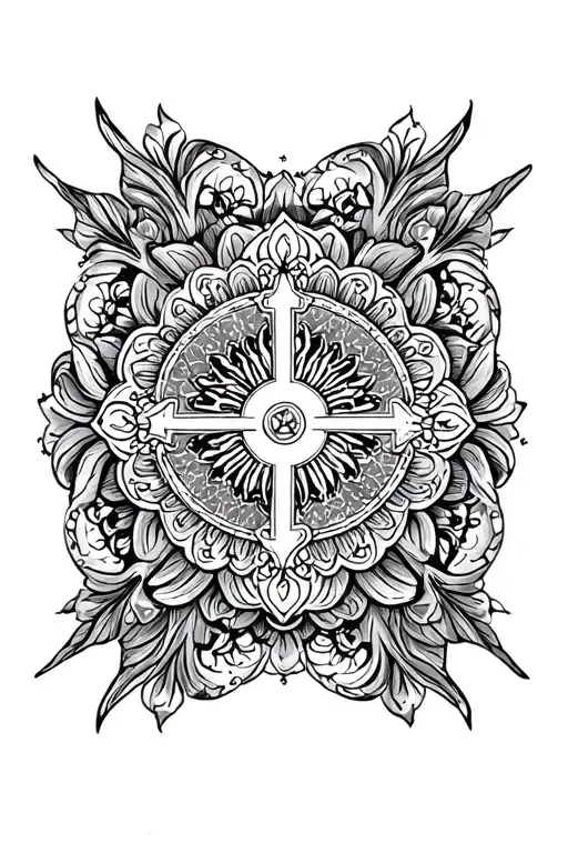 Mandala With Christian Theme
