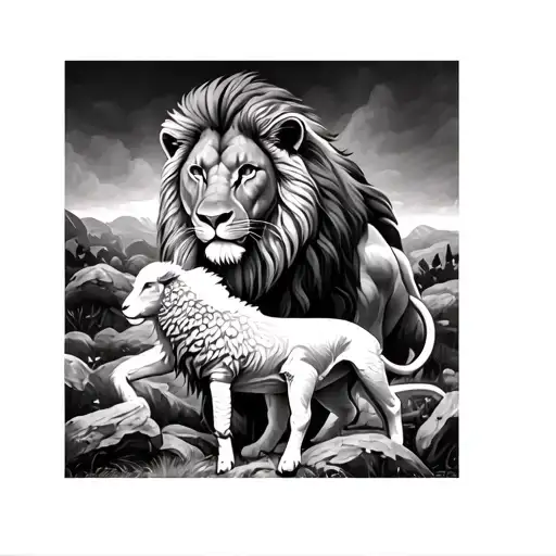 A Forearm Tattoo Of Lion And The Lamb From Bible Looks Super Fierce And Manly