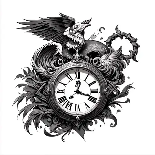 Arcangel San Miguel And Arena Clock