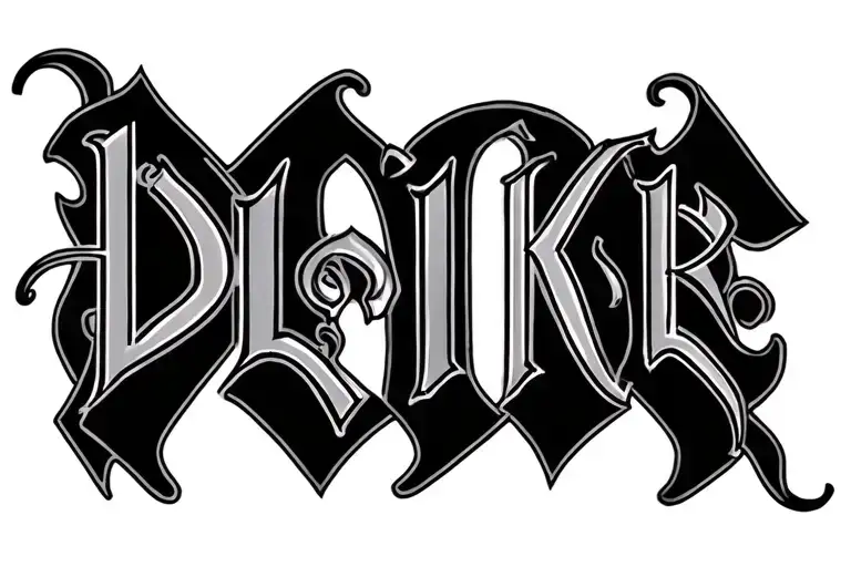 Last Name Villa Lettering