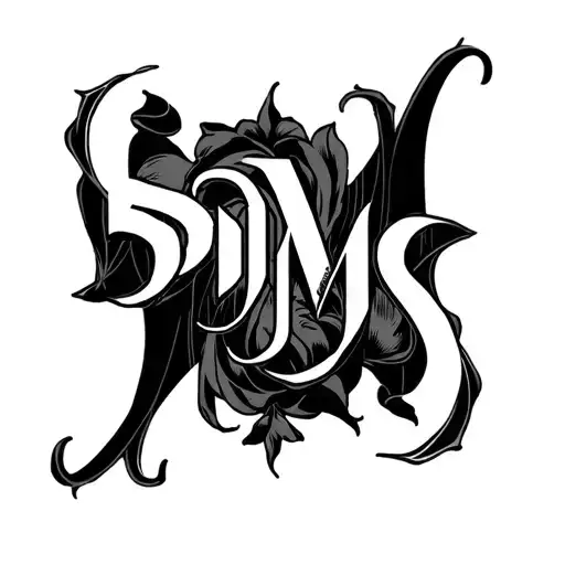 Simple Tattoo With Initials Bdmjs Hidden In