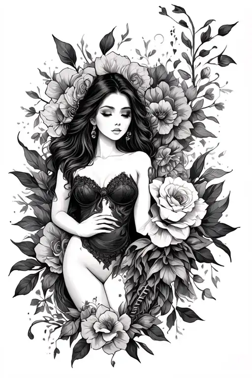 Sexy And Dainty Tattoo For Middle Of The Spine