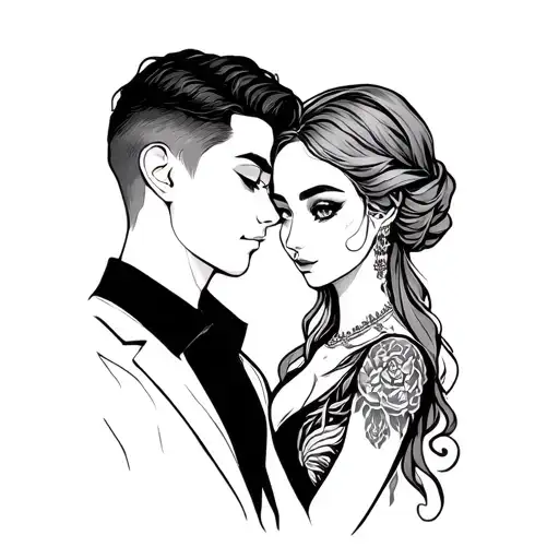 Couple Tattoo Design
