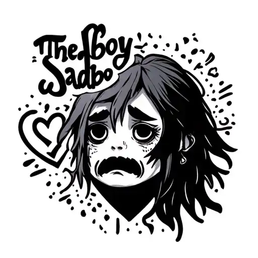 The Sadboy Phrase With A Little Heart And A Sad Little Face