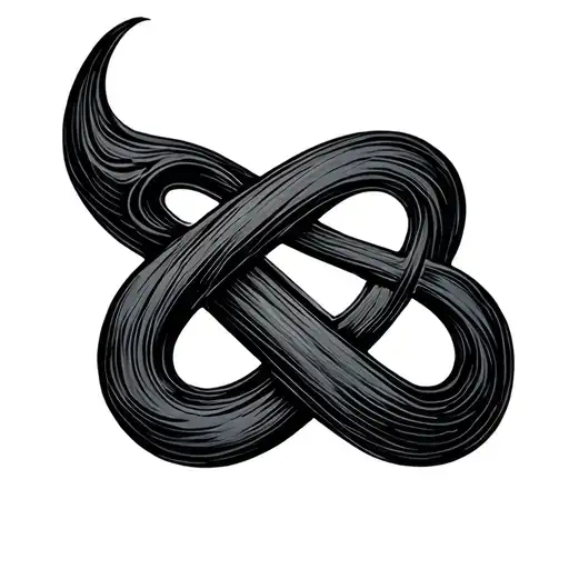 Thin Black Infinty Symbol With 1987