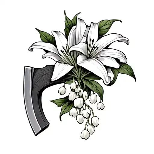 Axe W Lily Of The Valley Flower