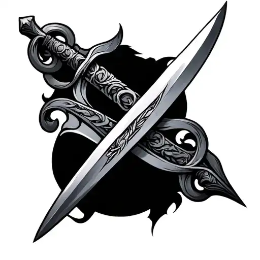 19 And Two Sword Intertwined