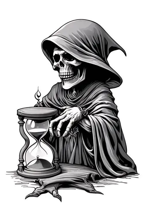 Grim Reaper With Hourglass