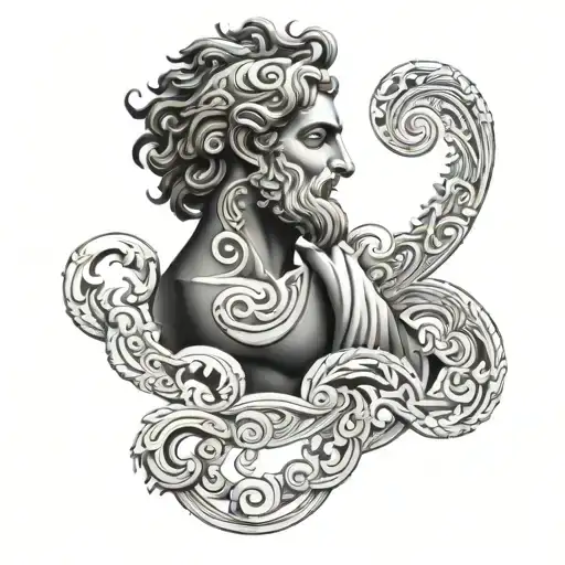 Meander Pattern With Greek Mythology