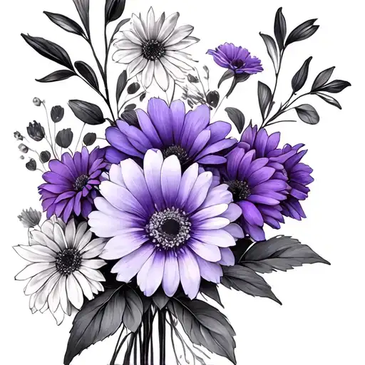 Dasiy Violet Bouquet