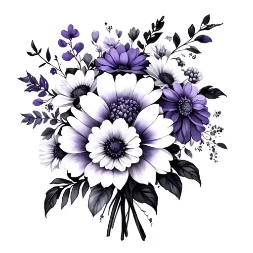 Dasiy Violet Bouquet