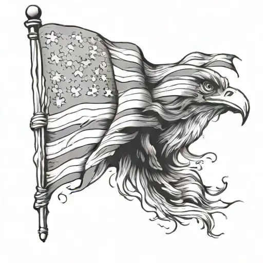 American Flag Waving