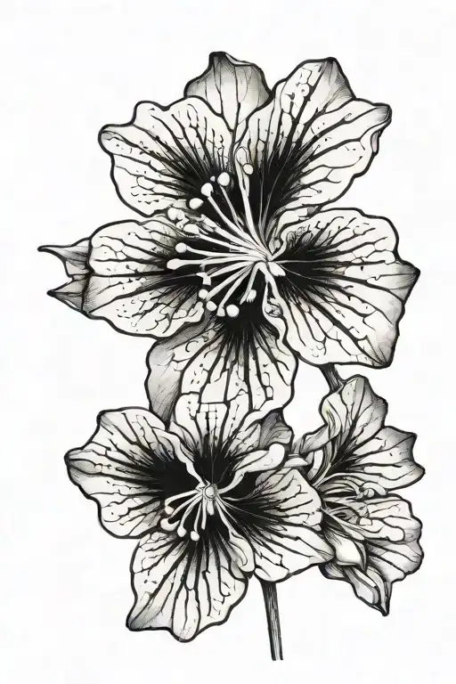 Geranium Flower With Scorpius Constellation