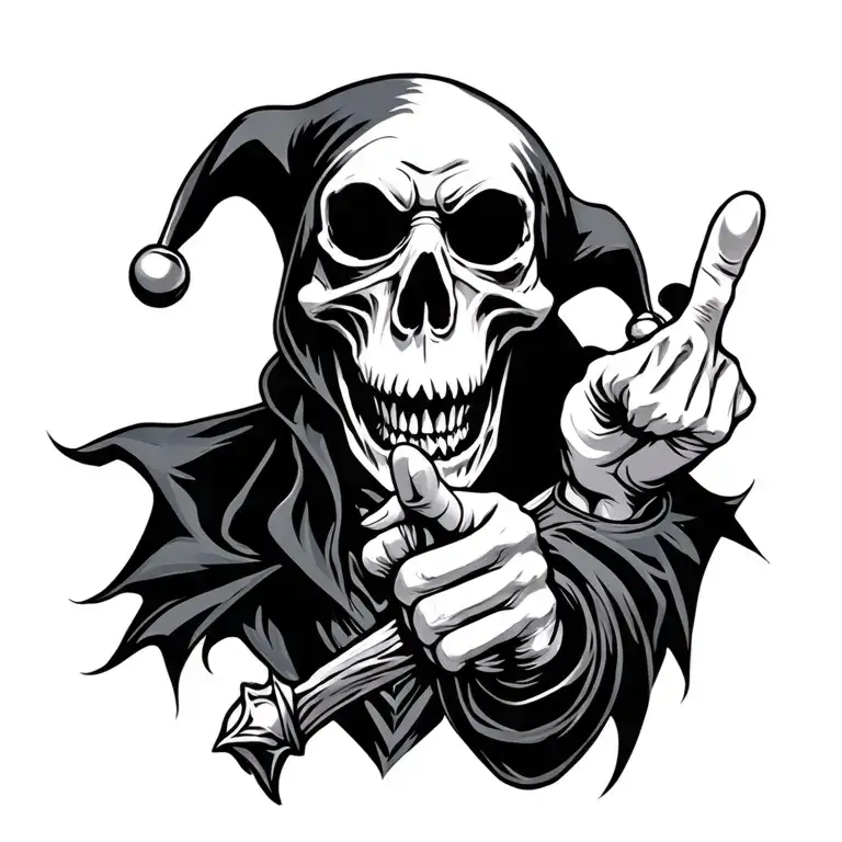 Jester Reaper Pointing His Finger