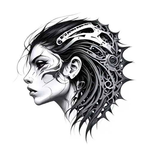 Borana Biomechanics In Profile Sketch Style