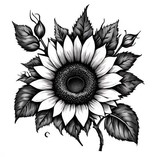 Sunflowers And Roses