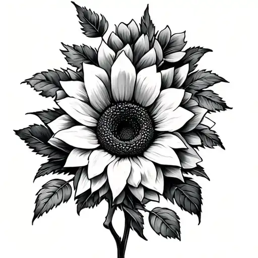 Sunflowers And Roses