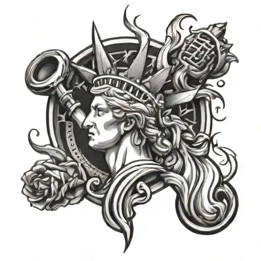 Liberty Torch Surrounded