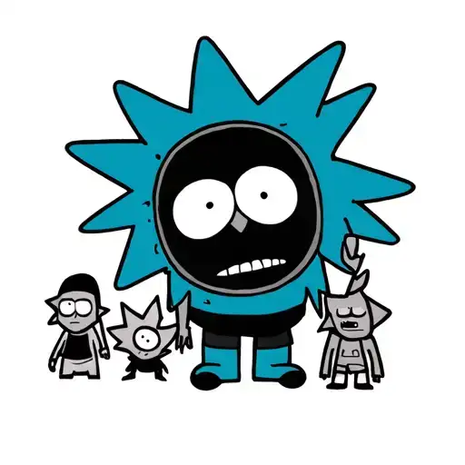 Towelie From South Park With Rick And Morty And Squanchy