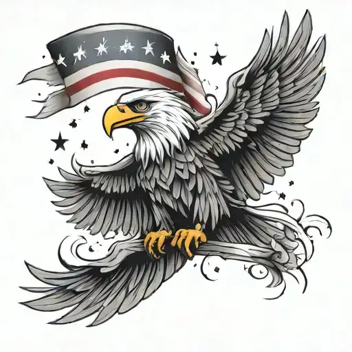 Maga Banner With Eagle And Fireworks