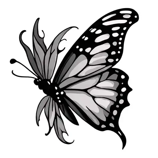 Simple Butterfly Tattoo Design