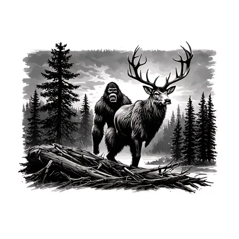 Bigfoot Hunting Deer