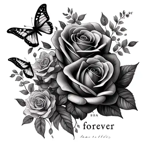 Name That Has Deedee Forever With Roses And Butterflies