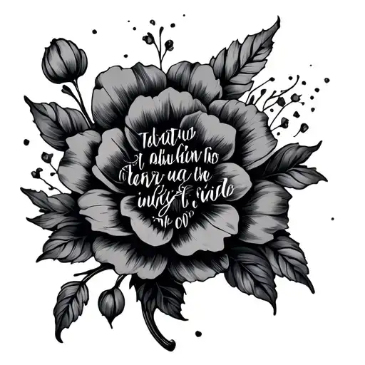Floral With A Quote In The Middle