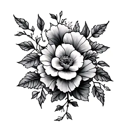 Feminine American Tradition Flowers And Vines Wrapped