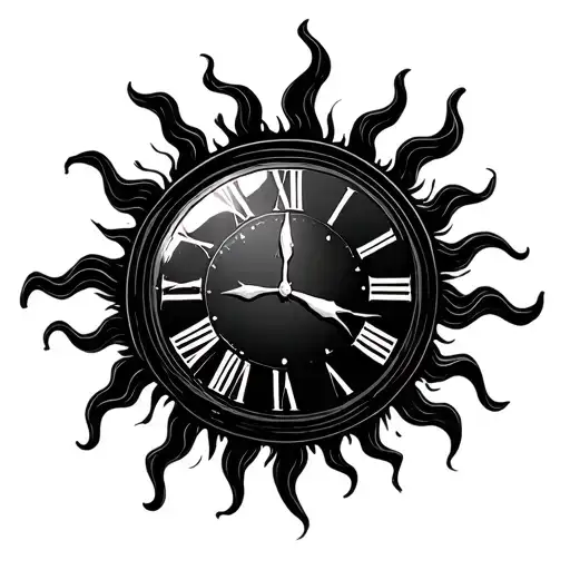 Sun With Clock