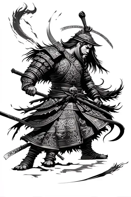 Samurai Warrior Good Vs Evil