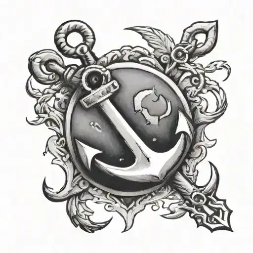 Paw Print And An Anchor