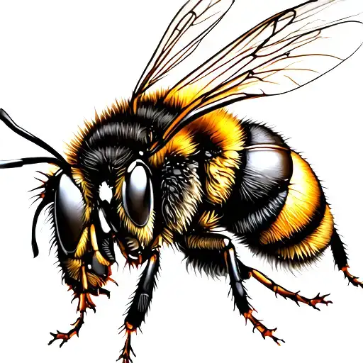 Tattoo Of A Bee Crash Landing In Milk