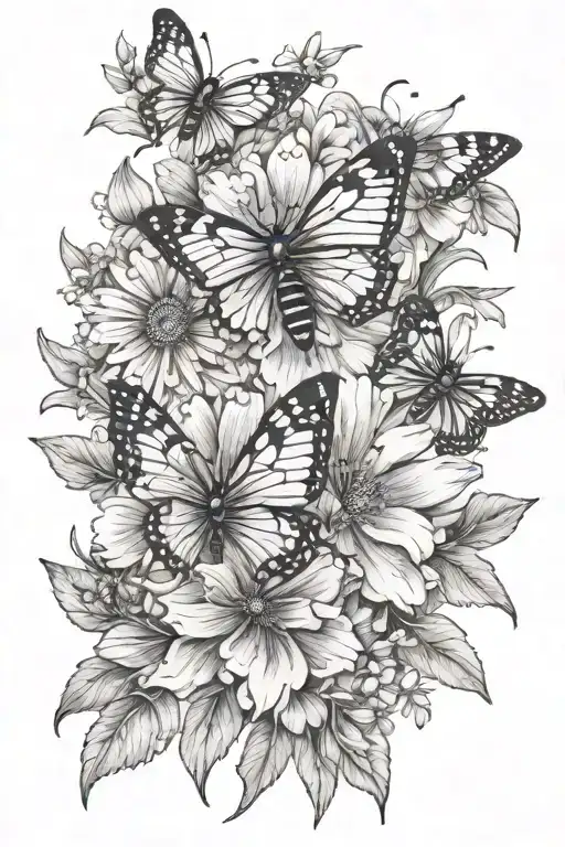 Wildflowers Butterfly Bee