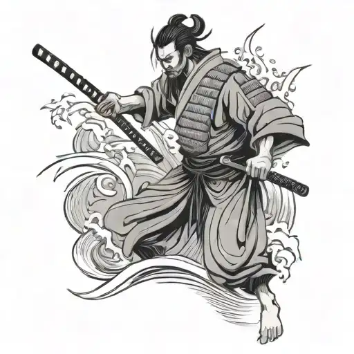 Samurai Dying In The Water